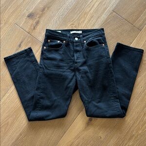 Levi's Black Straight Leg Jeans 24